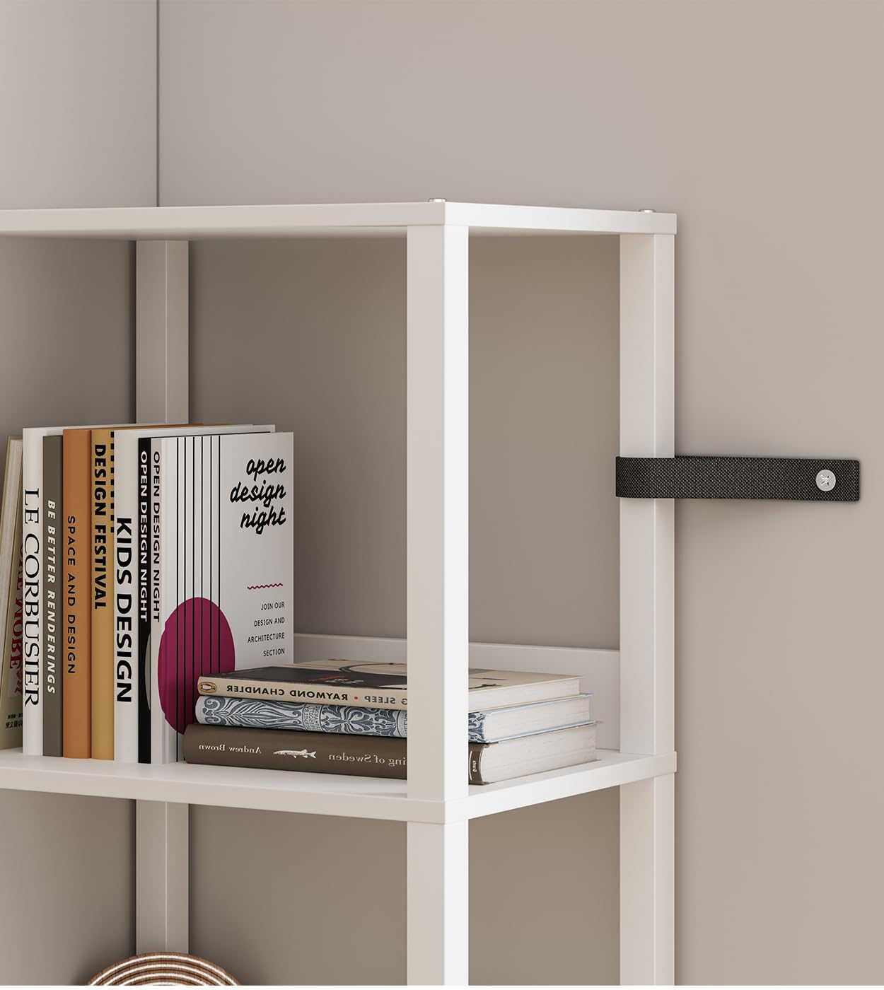 VIMBER Tall Bookshelf with Drawers, 6-Tier Bookcase for Books, Garage Kit, CDs, Movies, Modern Standing Bookshelves Storage Organizer for Bedroom Office Living Room White USSJ002W