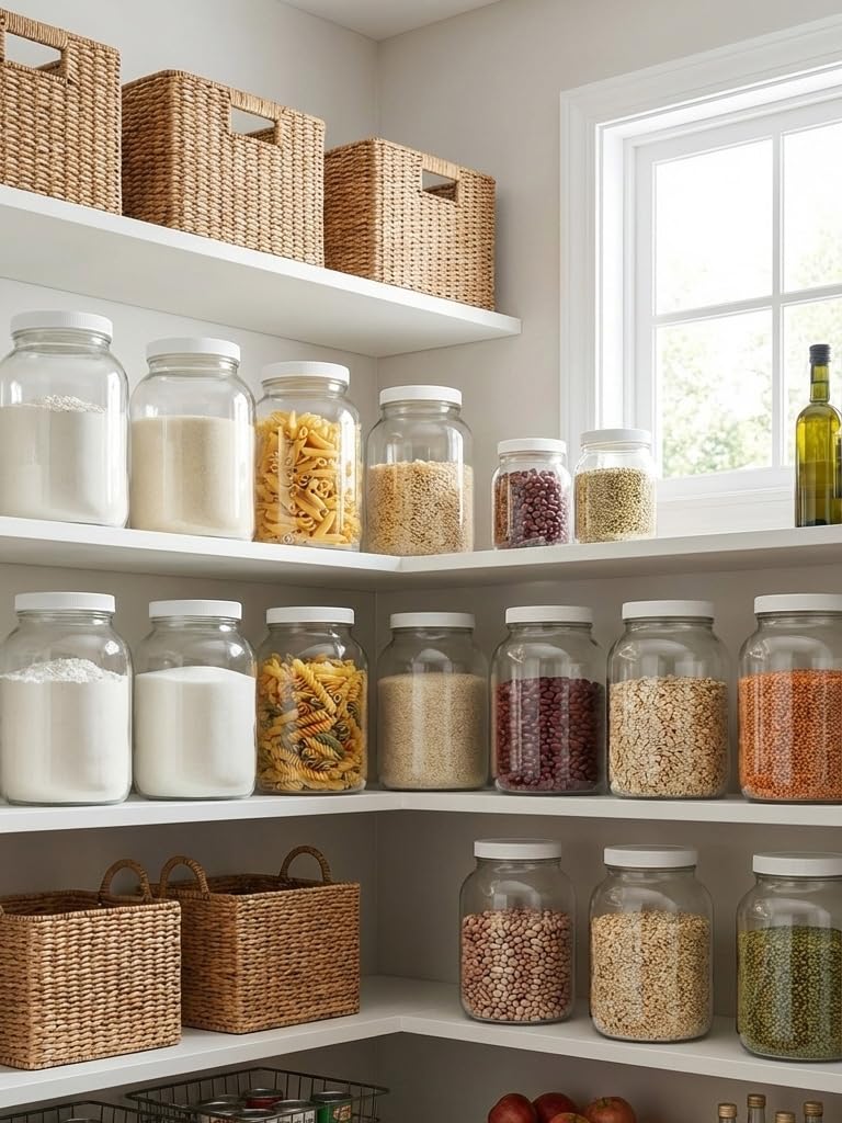 Sally's Organics Large 1 Gallon Glass Jars with Lids - Made in the USA - Wide Mouth BPA-Free Lid, Chalk Labels – Sun Tea, Fermenting, Kombucha, Pickling, and Cookie Storage Jar – USDA, Dishwasher Safe