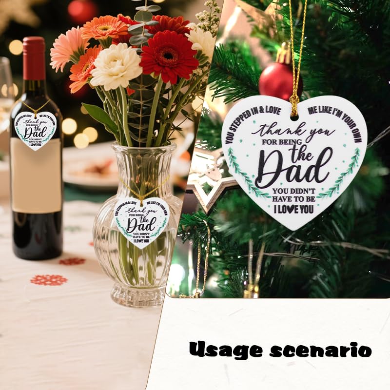 Dad Christmas Tree Ornament - Heartfelt Holiday Gift from Son & Daughter