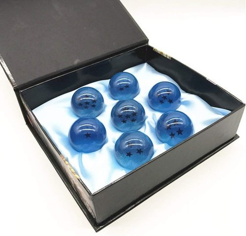 Boxtree Children's Toy Set - 7-Piece Crystal Ball Collection | 43mm Blue Stars