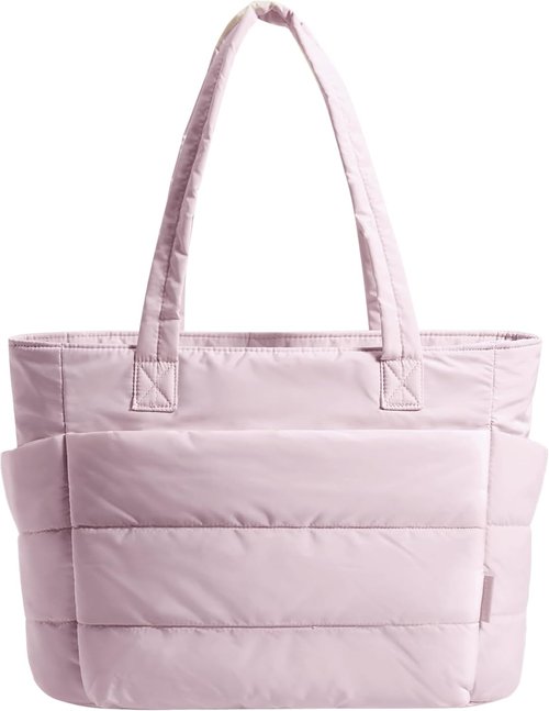 BAGSMART Tote Bag for Women - Lightweight Puffy Shoulder Handbag with Compartments | Ideal for Travel, Work, Gym