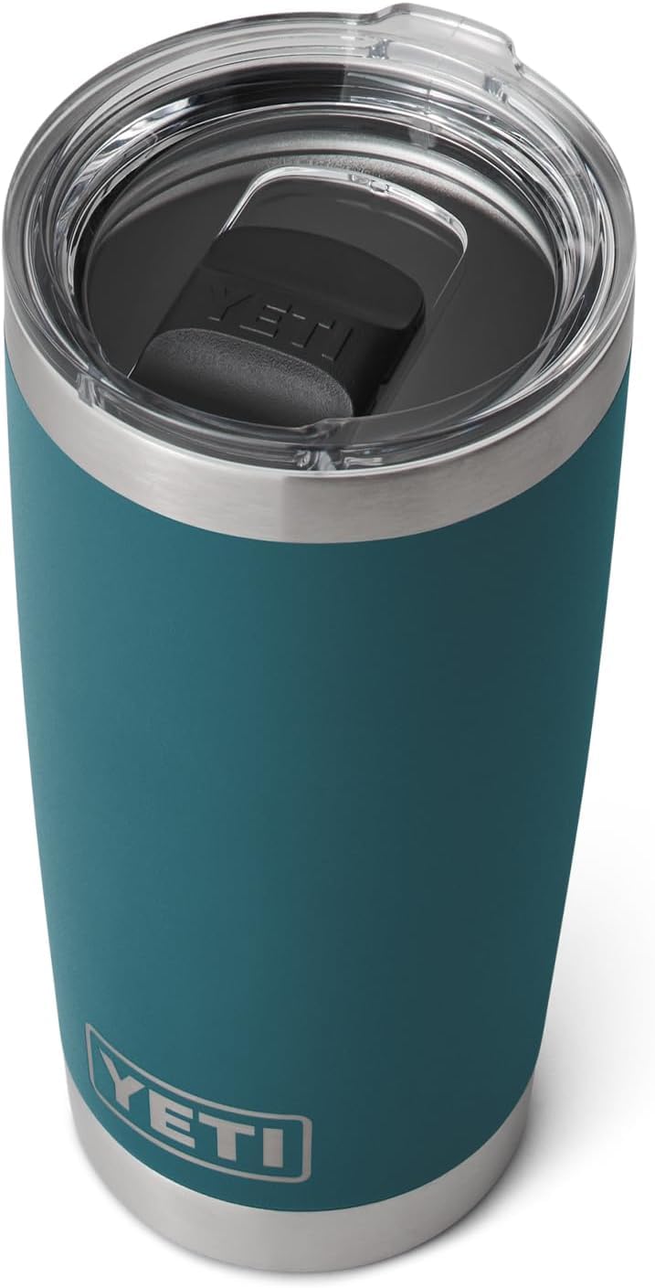 YETI Rambler 20 oz Tumbler, Stainless Steel, Vacuum Insulated with MagSlider Lid, Agave Teal
