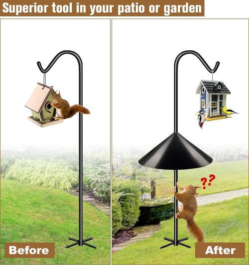 Garbuildman Squirrel Baffle - 19 Inch Diameter Bird Feeder Pole Guard for Outdoor Protection