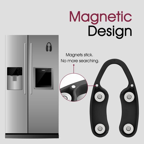 GOBETTER 2 Pcs Wine Foil Cutter Magnetic Design, 4 Stainless Blades Foil Remover Wine Bottles Opener Accessory, Removes Foil Top Effortlessly for Wine Lovers, Black