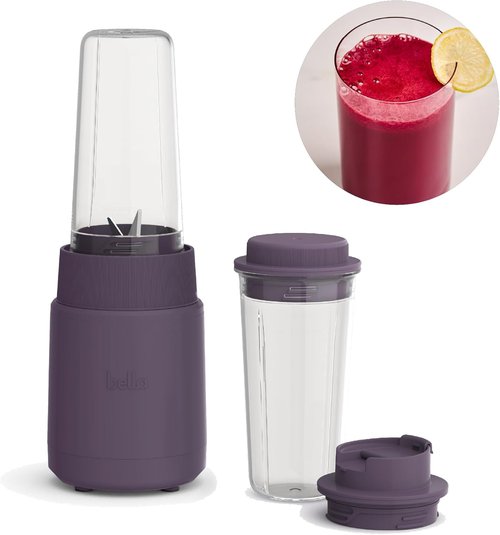 Bella Portable Rocket Blender - 6 Pcs Juicer & Smoothie Maker | BPA-Free, 240W, Plum Color