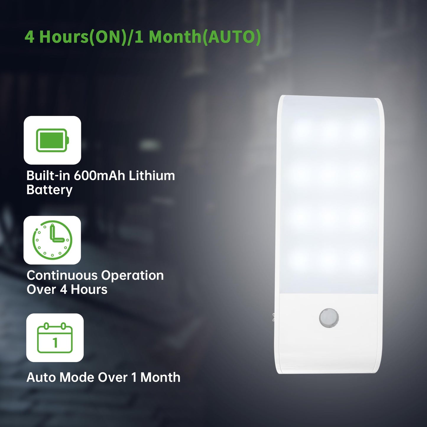 10L0L Universal Golf Cart Roof Light, LED USB Rechargeable Wireless Motion Sensor Dome Light