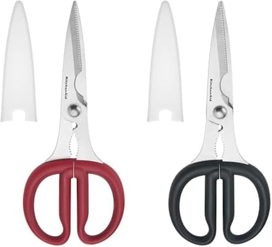 KitchenAid Multipurpose Shear Set - Versatile Scissors with Nutcracker & Ergonomic Handles | 2 Piece