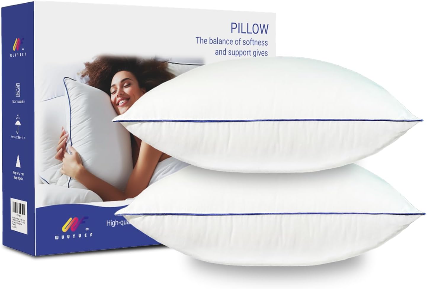 Skiennix 18x18 Pillow Inserts - Soft Hypoallergenic Square Pillows | Oeko-TEX Certified, Machine Washable, Set of 2