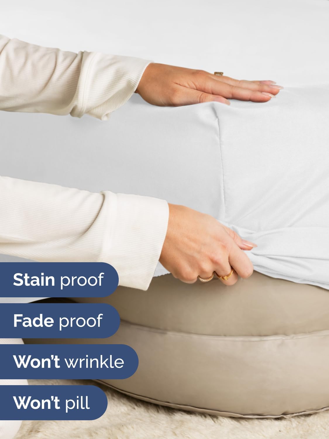 Regine Switzerland Extra Deep Queen Fitted Sheet - Ultra Soft, Wrinkle-Free - Fits 18-24 Inch Mattresses - Easy-Care & Breathable - White