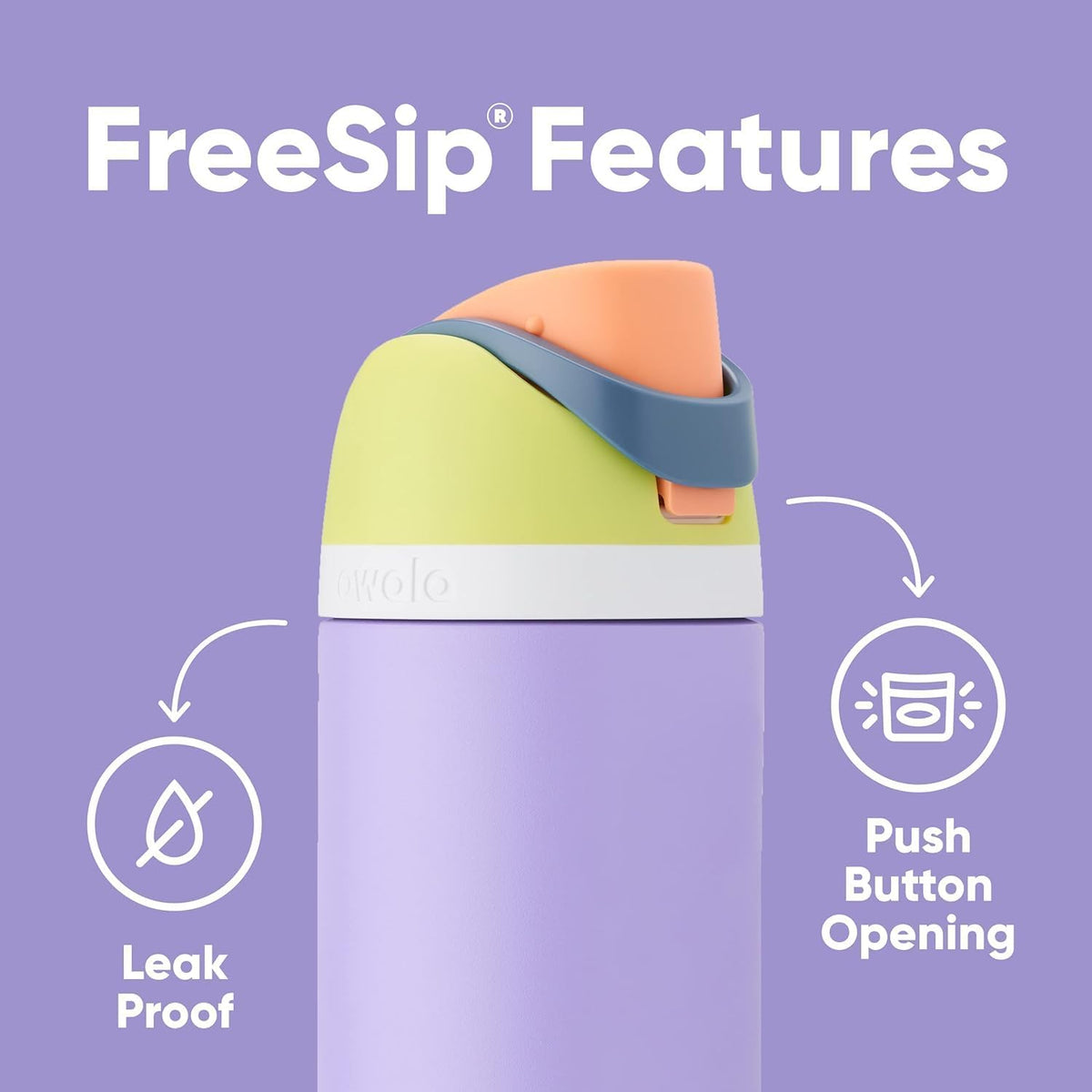 Owala FreeSip 40 oz Insulated Stainless Steel Water Bottle - BPA-Free, Perfect for Sports & Travel | Citrus Crush