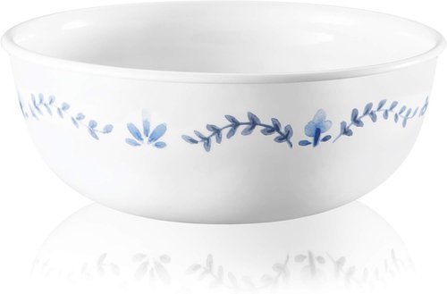 Corelle Vitrelle 6-Piece Soup & Cereal Bowl Set - Triple Layer Glass, Chip Resistant, 16-Oz, Portofino