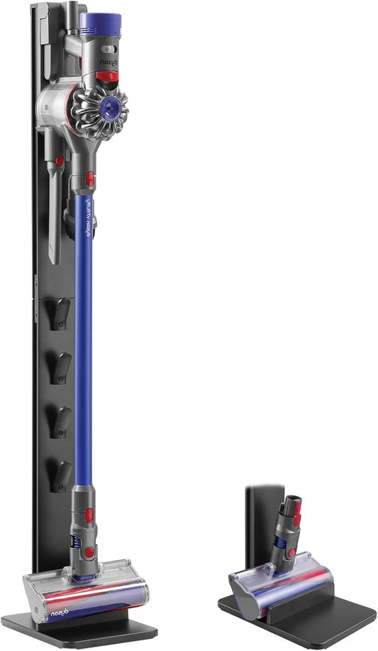 PUTORSEN Premium Aluminum Vacuum Stand Storage Dock Dockings Station, for Dyson SV21 SV18 Gen5 V15 V12 V11 V10 V8 V7 V6 Cordless Stick Vacuum Cleaner & Accessary, Storage Bracket Organizer Rack,Black