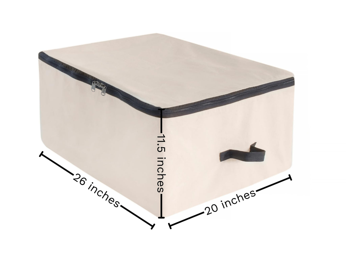 Comforter Storage Bags with Zipper - Sturdy 100% Cotton Canvas Quilt Storage Bags with Zipper - Extra Large with Handles to Conveniently Store Pillows, Blankets, Sheets, and Bedding (3 Bags)