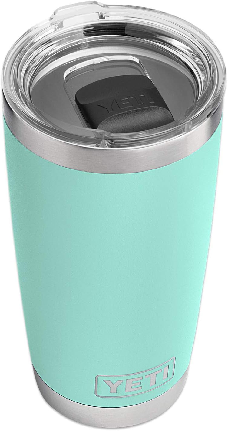 YETI Rambler 20 oz Tumbler, Stainless Steel, Vacuum Insulated with MagSlider Lid, Seafoam
