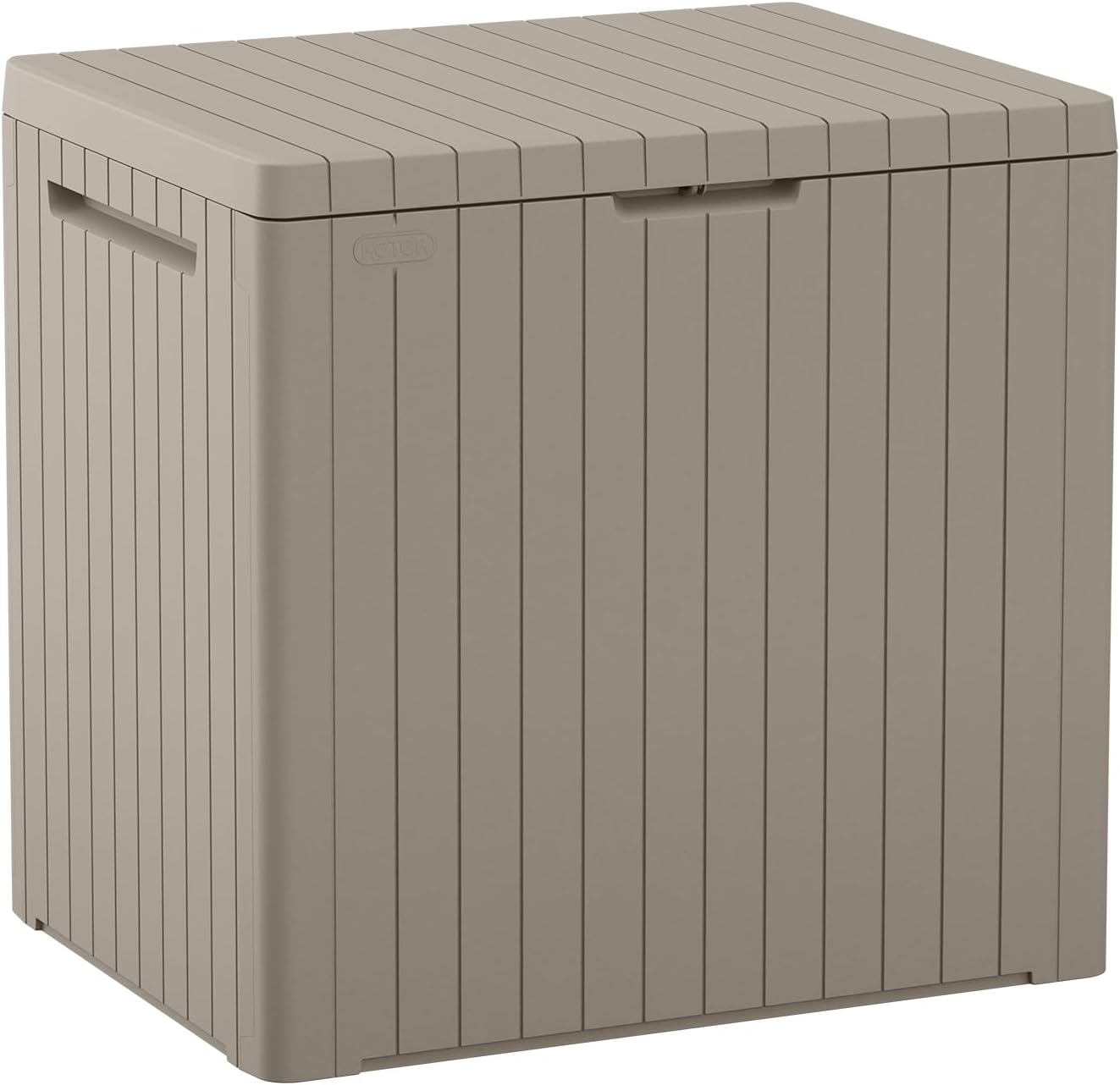 Keter City 30 Gallon Resin Outdoor Storage Box - Versatile Patio Furniture & Garden Organizer | Beige