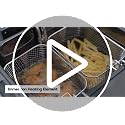Vexon 1800W Large Electric Deep Fryer with 3 Baskets, View Window, Adjustable Temp, Black