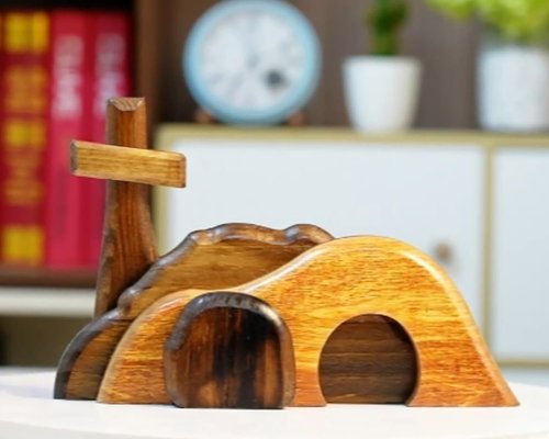 EGZ Empty Tomb Easter Scene and Cross Decoration, Wooden Easter Jesus Resurrection Scene Cross and Tomb Tray Set, Suitable for Religious Home and Office Desk Display, Christian Gift.