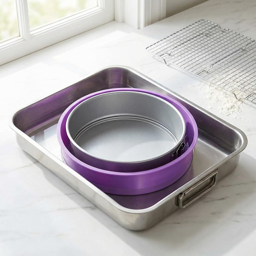 KOOTIPS Baking Silicone 10-Inch Round Cake Pan Baking Mold, BPA Free, Non-Stick European-Grade Silicone, 2.16-Inches Deep