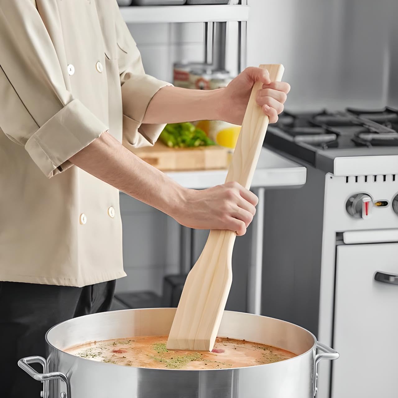 OCS Parts Pro Series 48-Inch Wooden Cooking Paddle | Heavy Duty Wooden Stir Spoon Paddle for Mixing, Stirring, Brewing, Grilling and Boiling Crawfish, Sauces, Stews and Soups