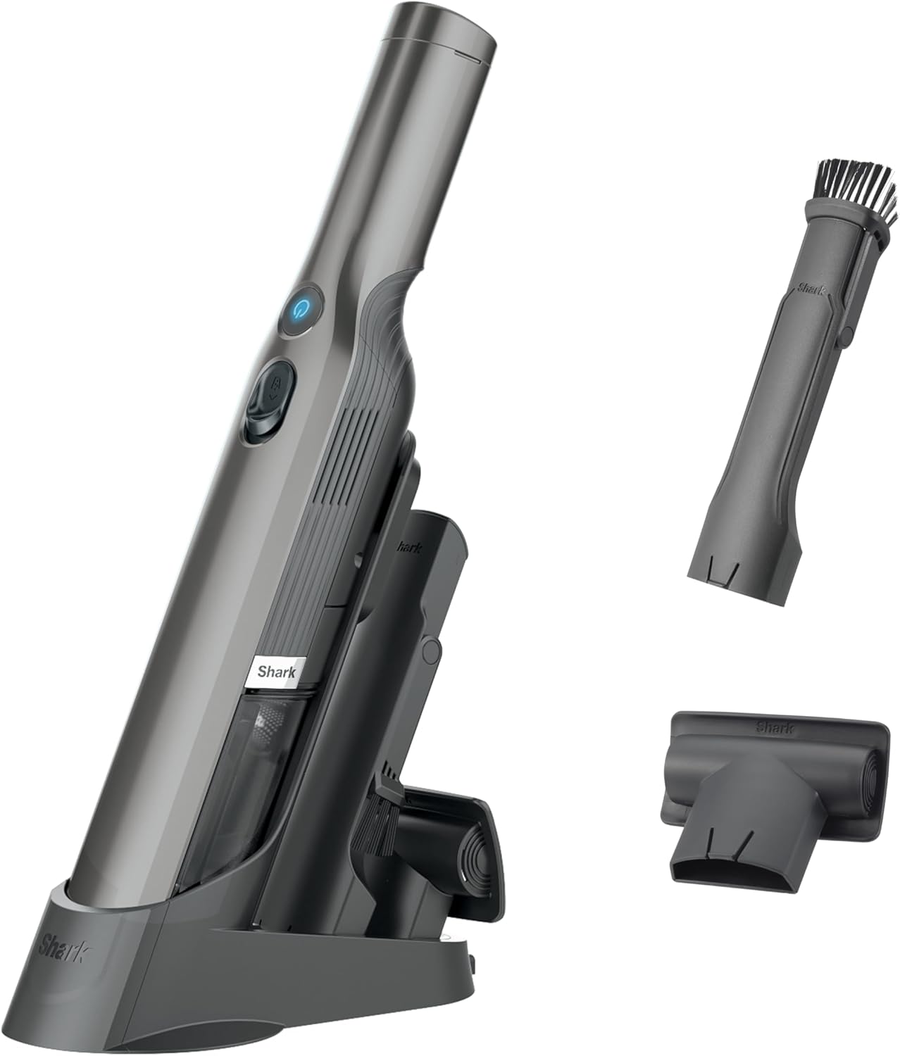 Shark WV201 WANDVAC Handheld Vacuum - Lightweight 1.4 lbs, Powerful Suction, Charging Dock, Graphite Slate