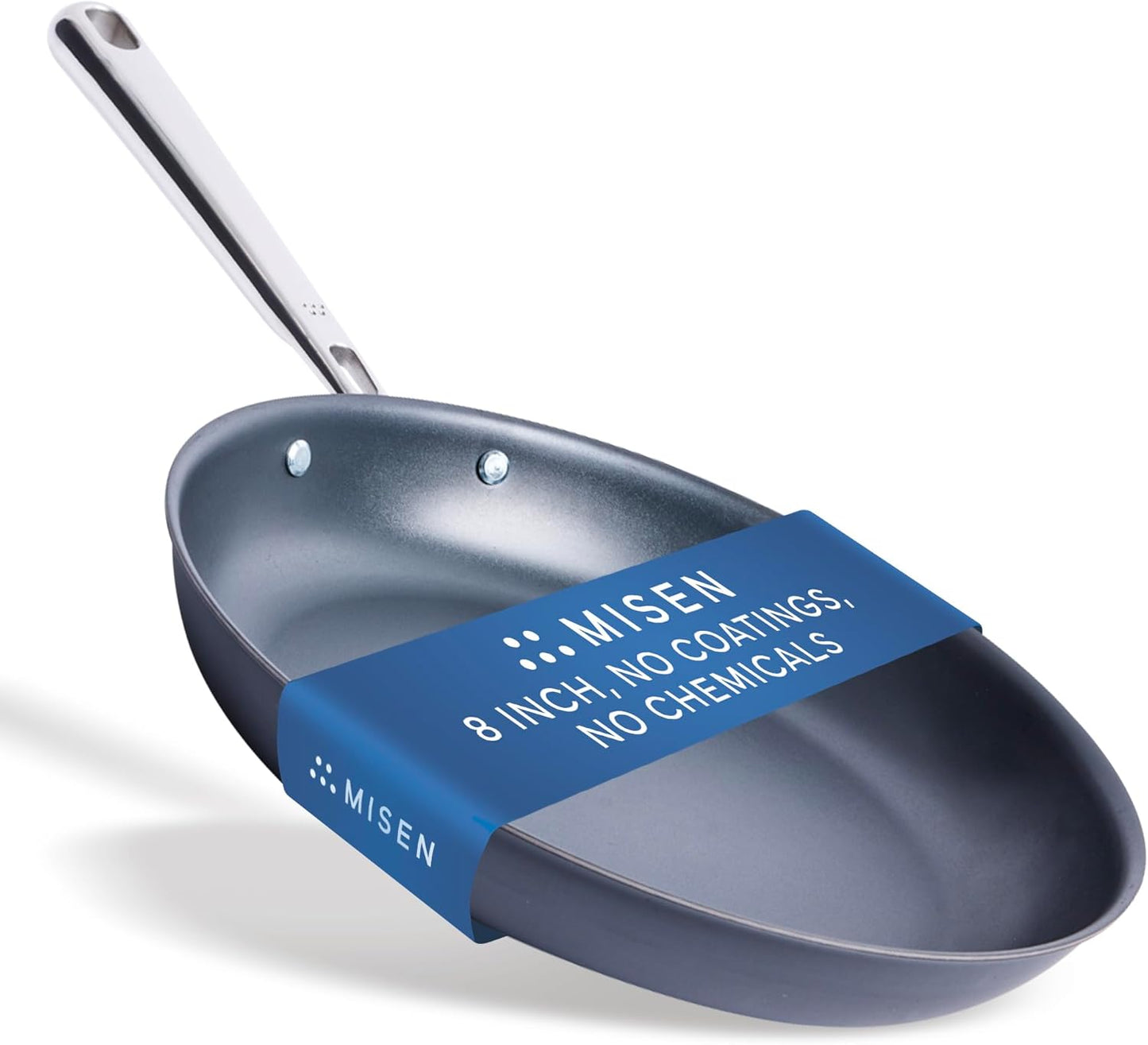 Misen Carbon Nonstick™ Skillet - High Heat Ready Nitrided Carbon Steel - 8 Inch Induction & Oven Safe