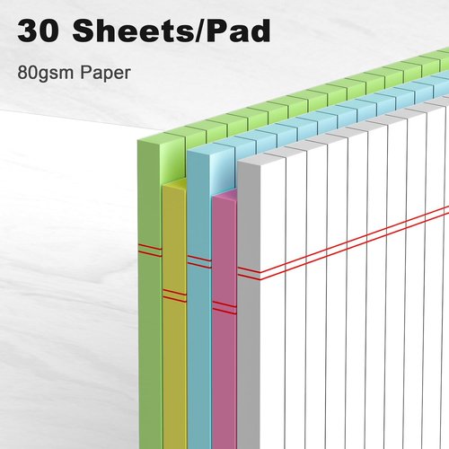 5-Pack Small Note Pads | 5x8 College Ruled Notebooks with Perforated Sheets for School & Office