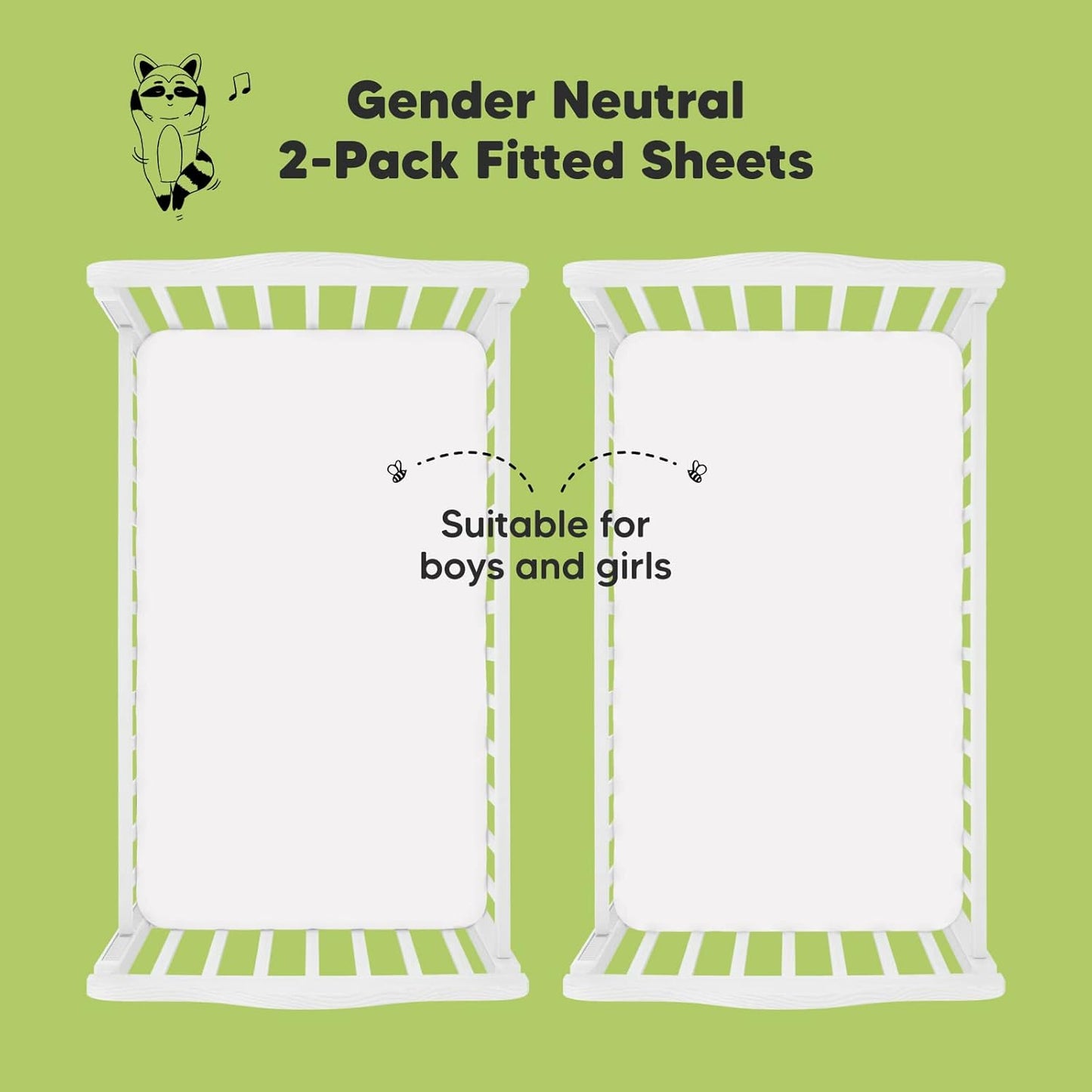 KeaBabies Organic Crib Sheets & Baby Swaddle Sleep Sacks - 2-Pack Crib Sheets & 3-Pack Swaddles - Neutral Colors