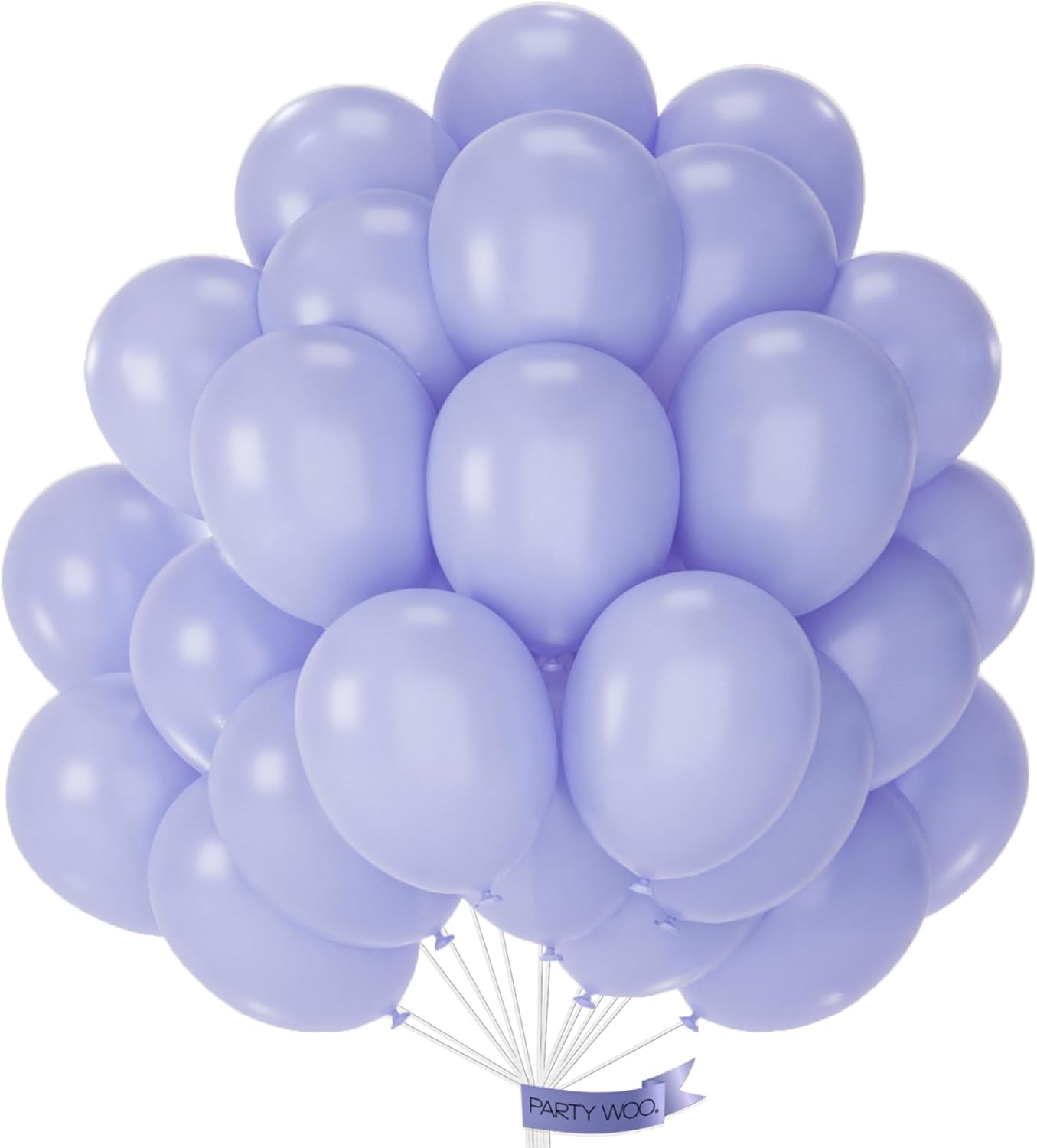 PartyWoo Dusty Purple Balloons - 50pcs 12 Inch Lavender Lilac Boho Decor for Events & Celebrations