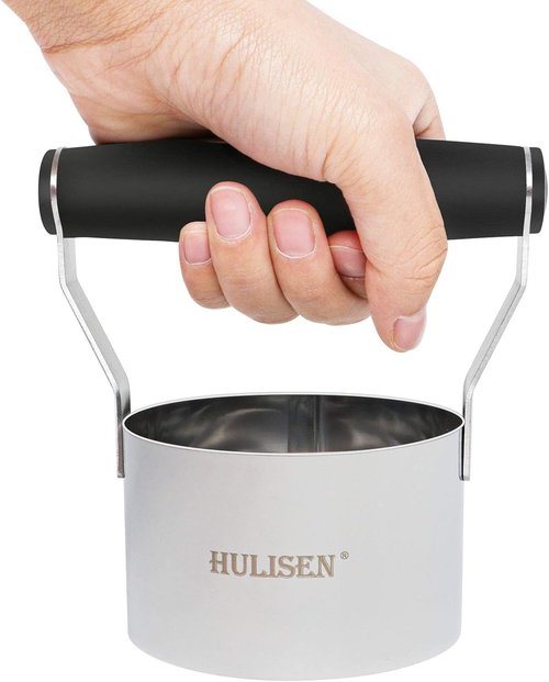 HULISEN Stainless Steel Biscuit Cutter - 3 Inch Round Design with Soft Grip Handle | Gift-Ready Packaging