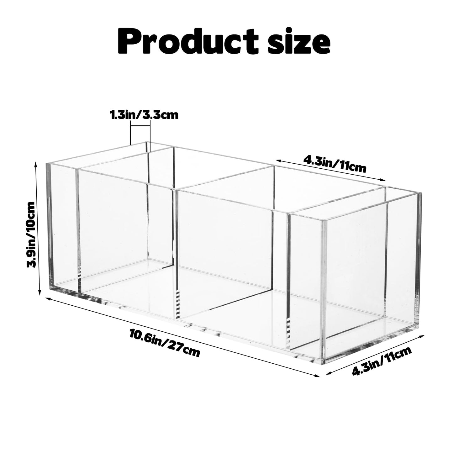 Rainmae Clear Cup Holder with Marker Slot, Plastic Acrylic Disposable Coffee Cup Dispenser Lids Straws Storage Organizer to Mark Your Cup and Drink Up for Party Wedding Kitchen Bar Counter Decor