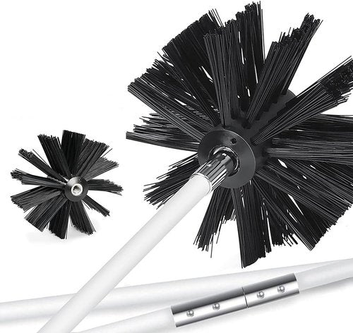 Chimney Cleaning Brushes by ChimneySweep | 5.9in & 3.9in Brush Heads - Dryer Vent Cleaner Kit
