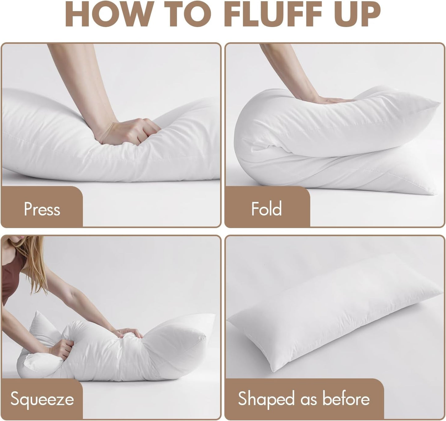 MIULEE Premium 14x36 Inch Lumbar Throw Pillow - Soft Virgin Microfiber & 100% Cotton Cover