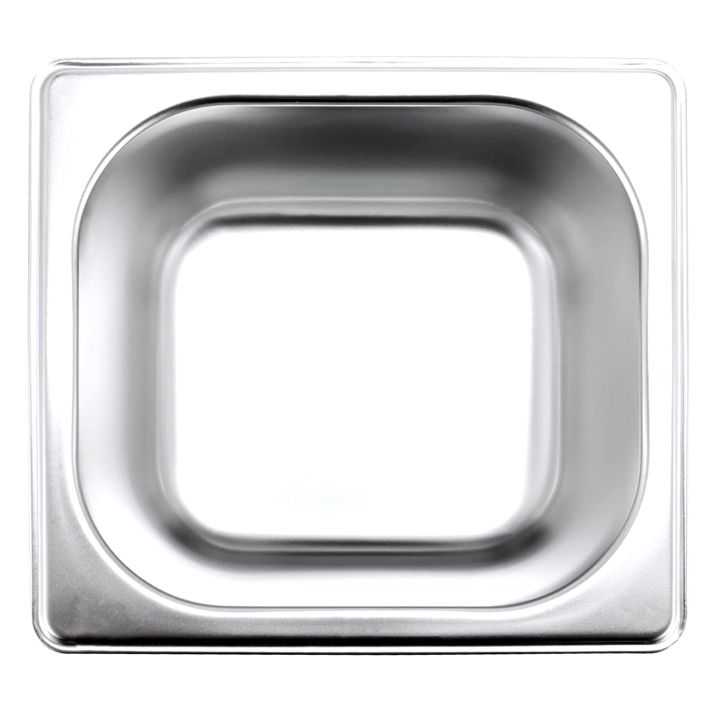 JAPCHET 8 Pack 1/6 Size 2-1/2 Inch Deep Steam Pan, Steam Table Chafer Pan, Stainless Steel Hotel Pan Food Pan for Buffet, Restaurants, Catering