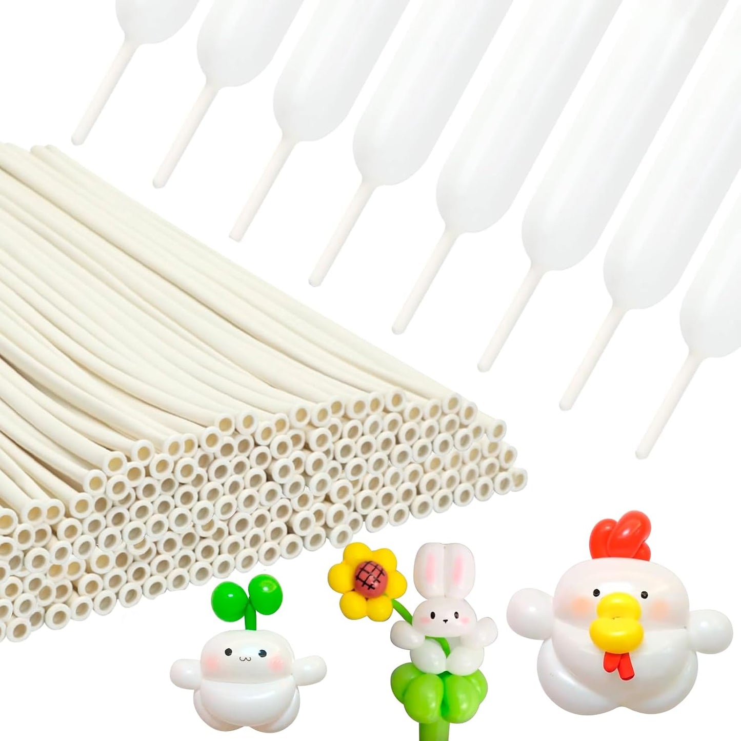 Skiennix 100 Pcs White 260 Balloons Garland Kit - Perfect for Christmas, Birthdays & Weddings