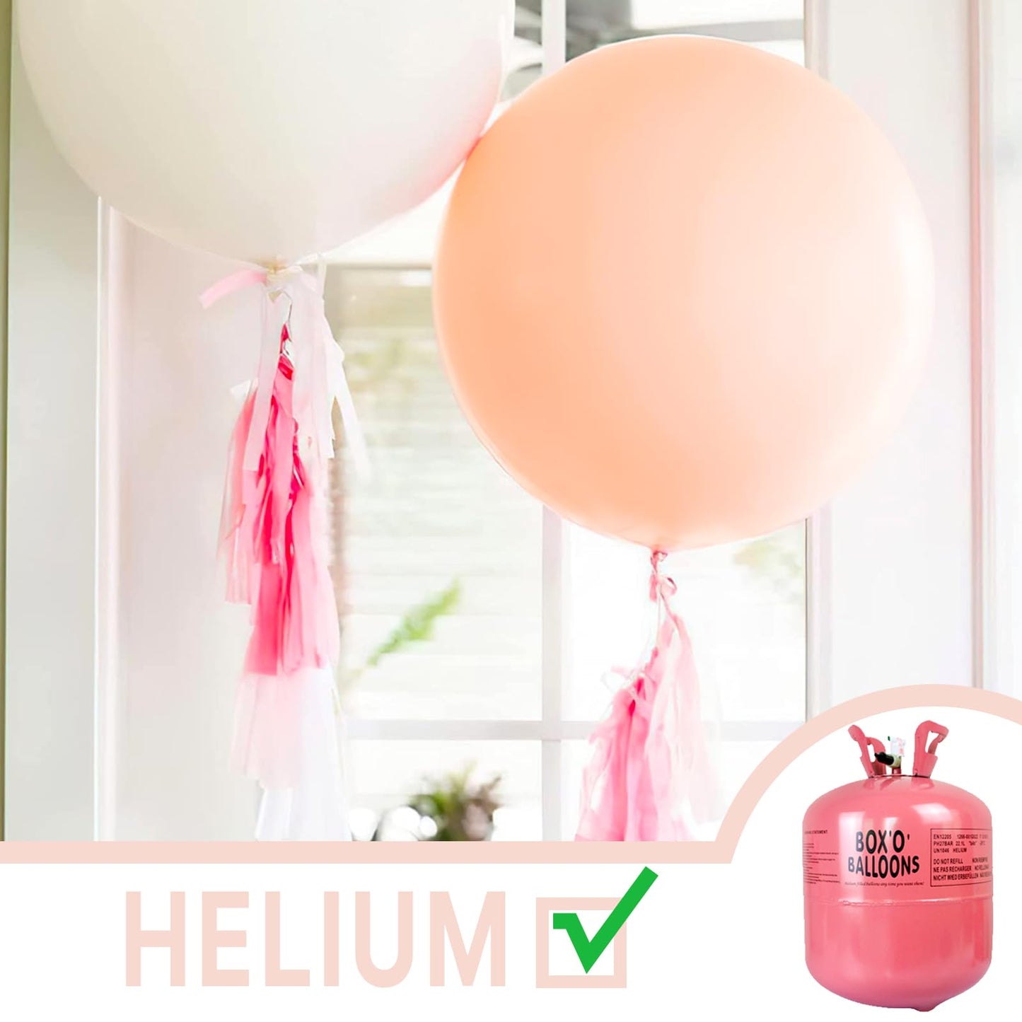 PartyWoo Pale Pink Balloons 4pcs 36 Inch Light Pastel Baby Pink Latex Helium Balloons for Birthday Engagement Bachelorette Baby Shower Easter Princess Butterfly Theme Party Decorations Pink-Q01