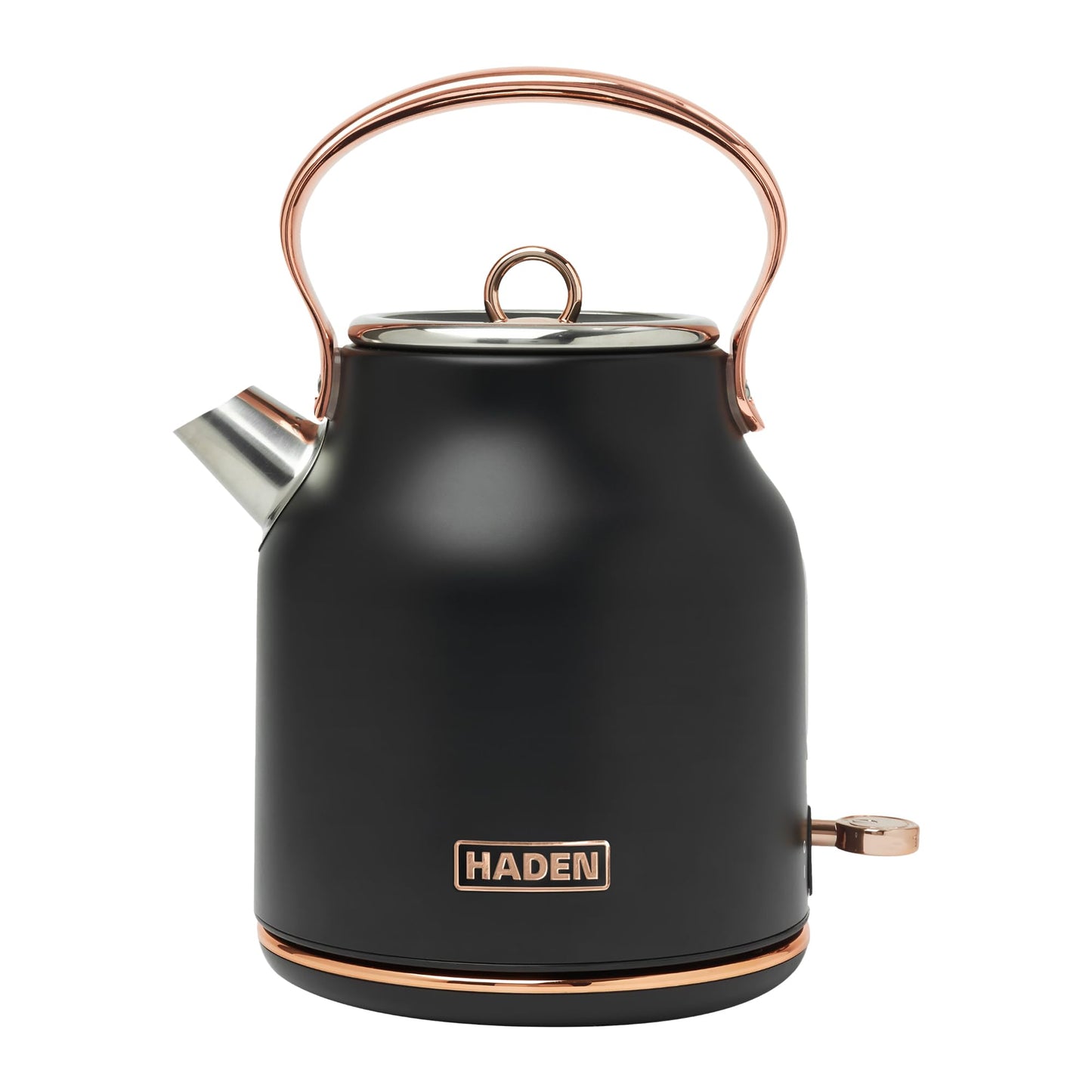Haden 75012 Heritage 1.7 Liter Stainless Steel Body Countertop Retro Electric Kettle with Auto Shutoff & Dry Boil Protection