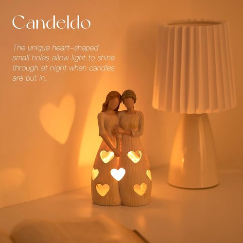 Candeldo Unique Candle Holder for Mom - Sentimental Birthday Gift from Daughter | Tealight Decor