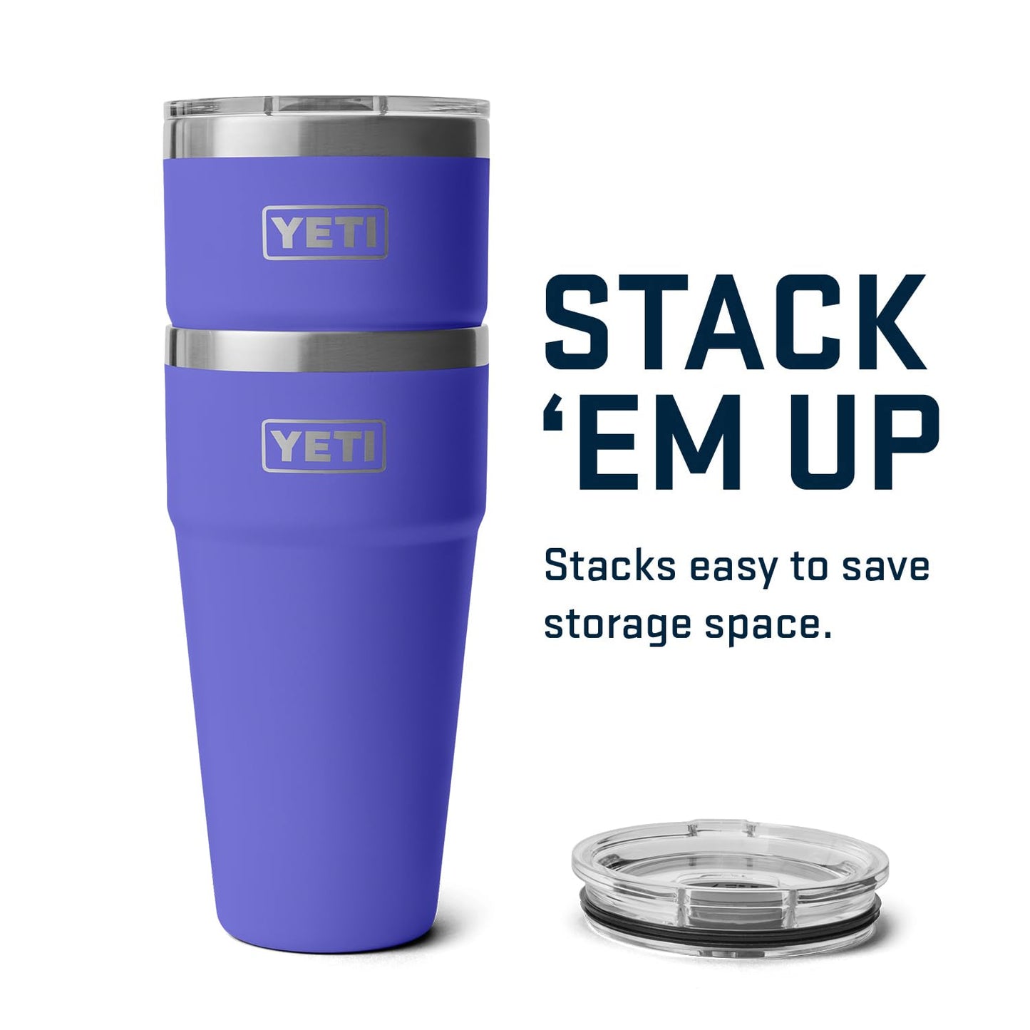 YETI Rambler 30 oz Stackable Tumbler, Stainless Steel, Vacuum Insulated with MagSlider Lid, Ultramarine Violet