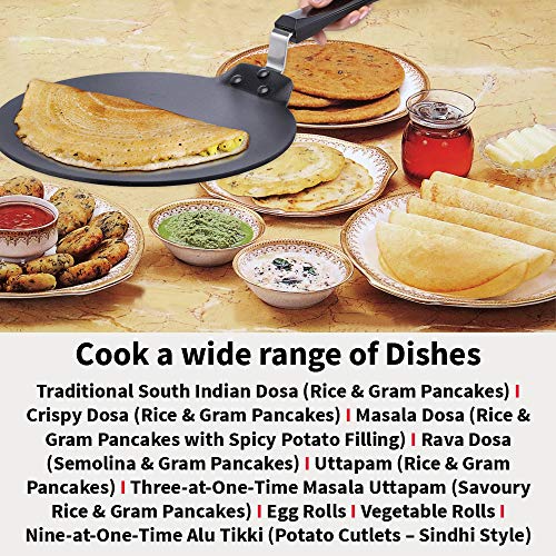 Hawkins Futura 13-Inch Nonstick Dosa Tava – Heavy Gauge Aluminum, Even Heating