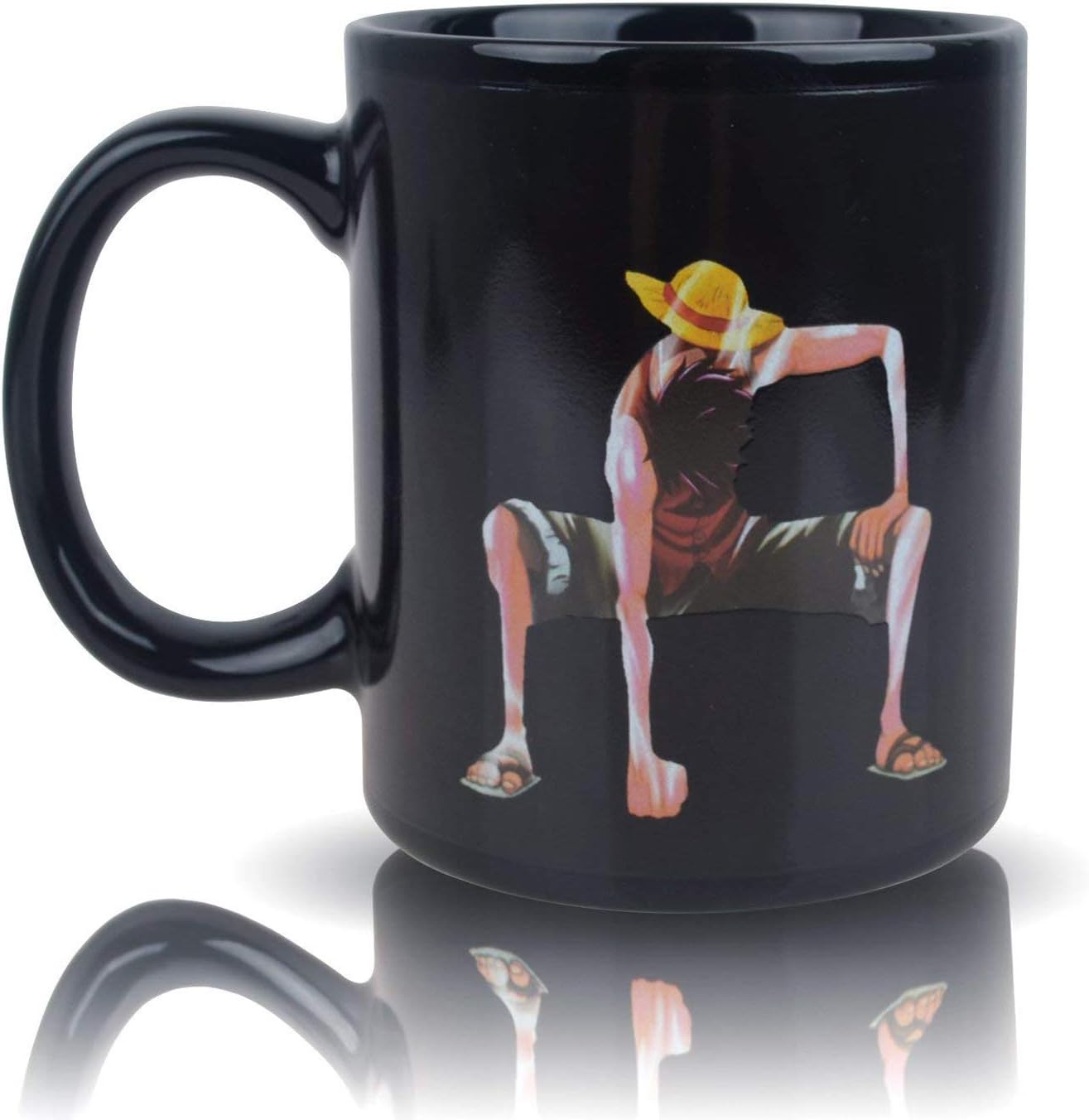 Heat-Sensitive One Piece Luffy Coffee Mug - Reactive Ceramic Cup for Fans