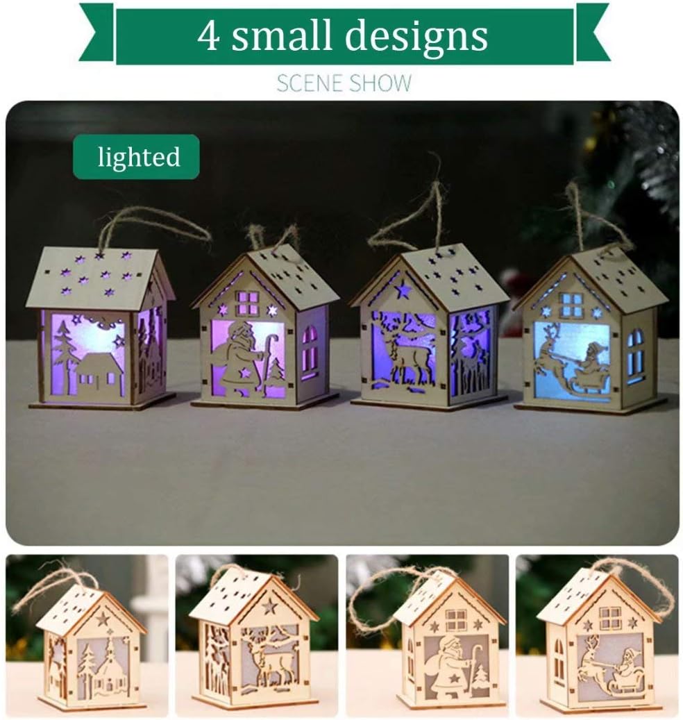Skiennix Wood Craft Kits - Unfinished 3D Wooden House Puzzle Toy for Kids & Adults | 7 Pieces Included