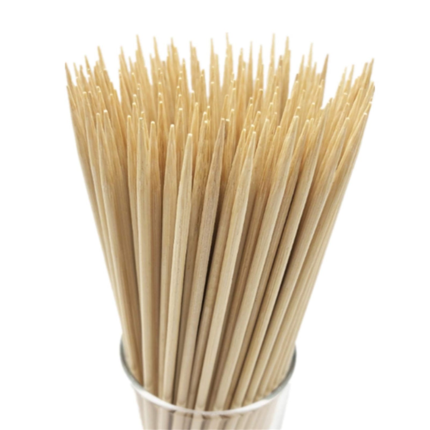 12" Natural Bamboo Skewers for BBQ，Appetiser，Fruit，Cocktail，Kabob，Chocolate Fountain，Grilling，Barbecue，Kitchen，Crafting and Party. Φ=4mm, More Size Choices 6"/8"/10"/14"/16"/17.5"/30"/36"(1000 PCS)