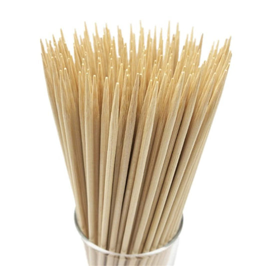 12" Natural Bamboo Skewers for BBQ，Appetiser，Fruit，Cocktail，Kabob，Chocolate Fountain，Grilling，Barbecue，Kitchen，Crafting and Party. Φ=4mm, More Size Choices 6"/8"/10"/14"/16"/17.5"/30"/36"(1000 PCS)