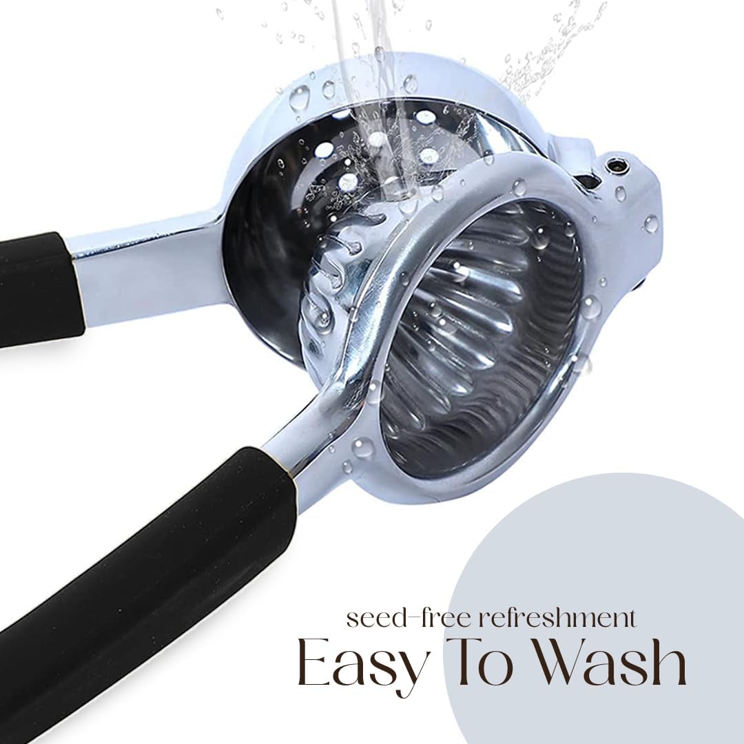 Stainless Steel Lemon Squeezer | Heavy-Duty Manual Citrus Juicer for Lemons & Limes