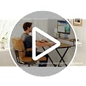 WOHOMO Adjustable Folding Computer Desk with Monitor Stand, Space-Saving Black
