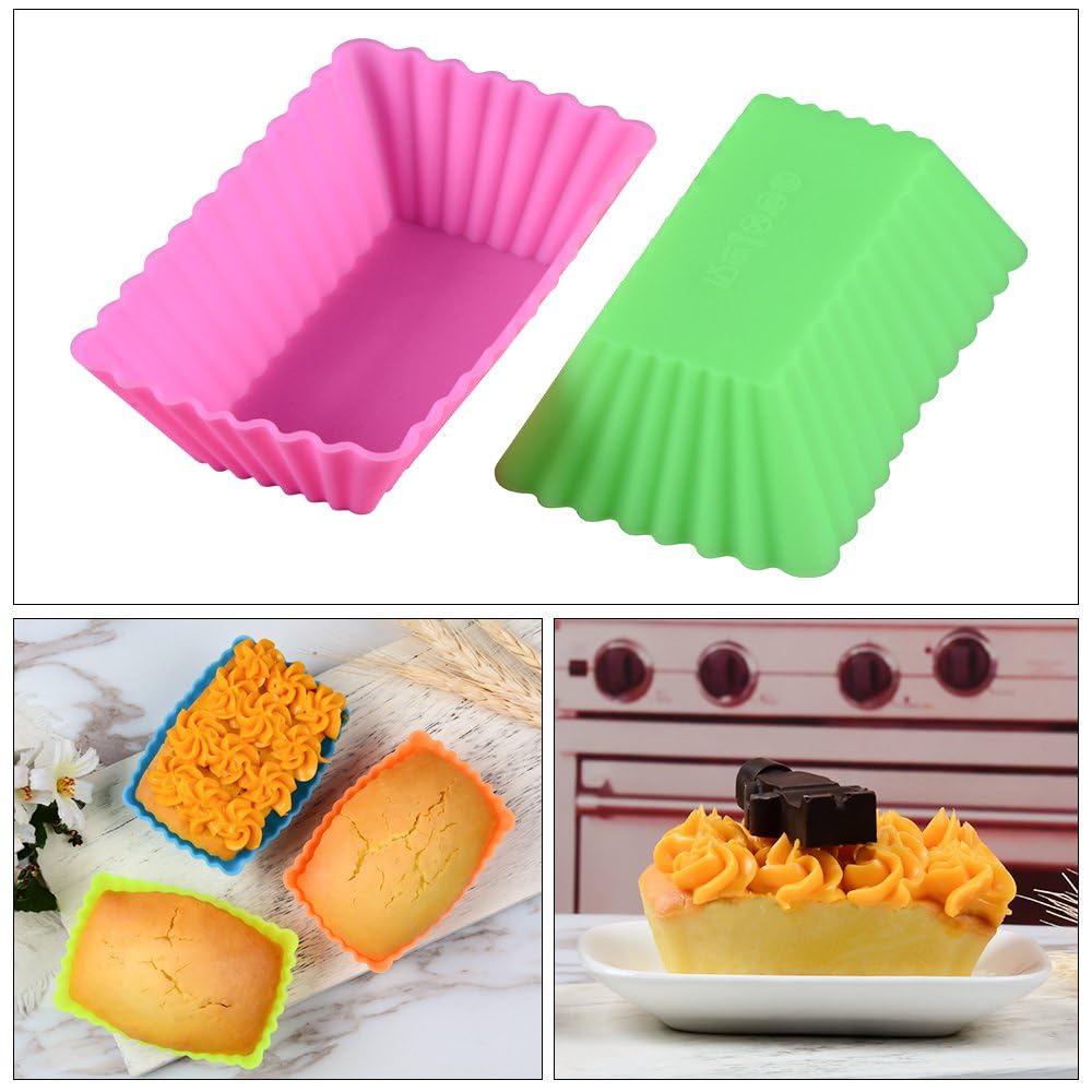 Silicone Baking Cups Cupcake Liners - 24 Pcs Reusable Silicone Molds Including Round, Rectanguar, Square, Flower Food Grade Silicone