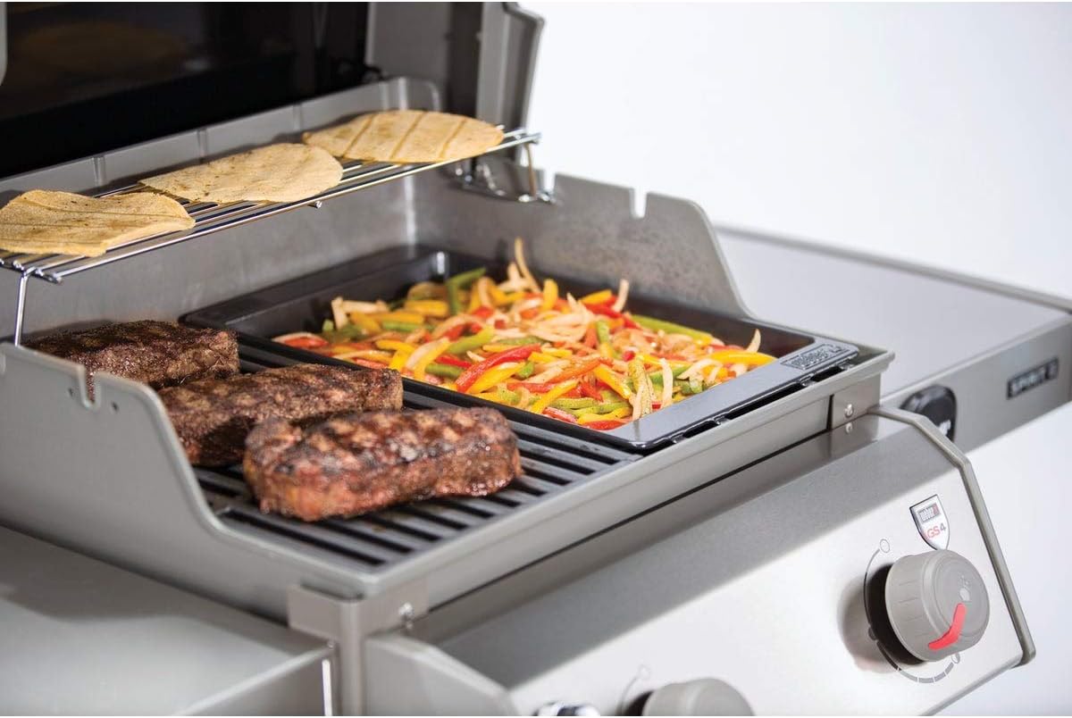 Weber Grill Griddle - Porcelain-Enameled Cast Iron, Superior Heat Retention, Non-Stick | Fits Spirit Grills (2016-2025)