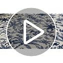 Arenarug 5' x 7' Blue French Country Toile Area Rug, Washable & Non-Slip Backing