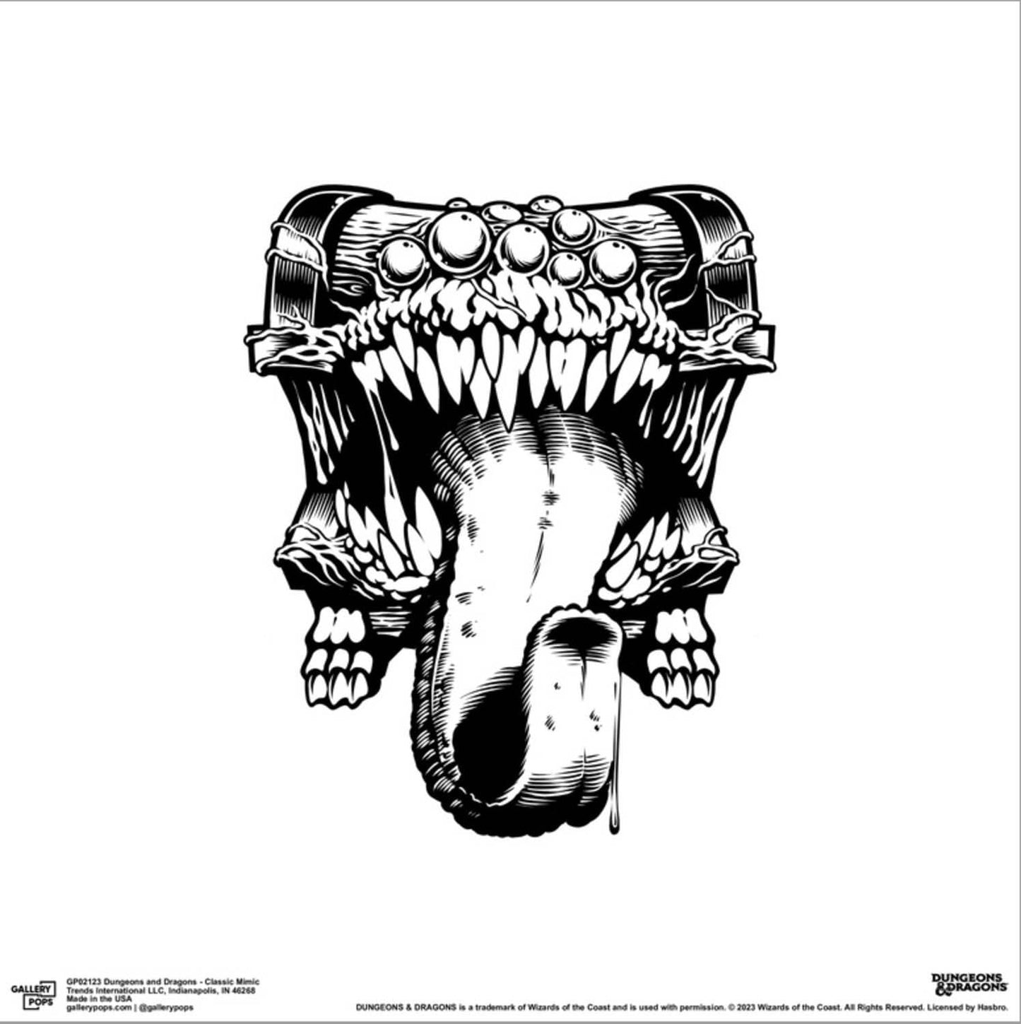 Trends International Gallery Pops Dungeons & Dragons - Classic Mimic Canvas Wall Art, Unframed Version, 12" x 12" Gallery Pops Canvas Wall Art