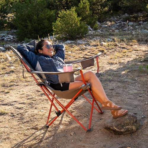 Kelty Deluxe Reclining Lounge Chair Bungee Cord Beluga - Portable Outdoor Chair